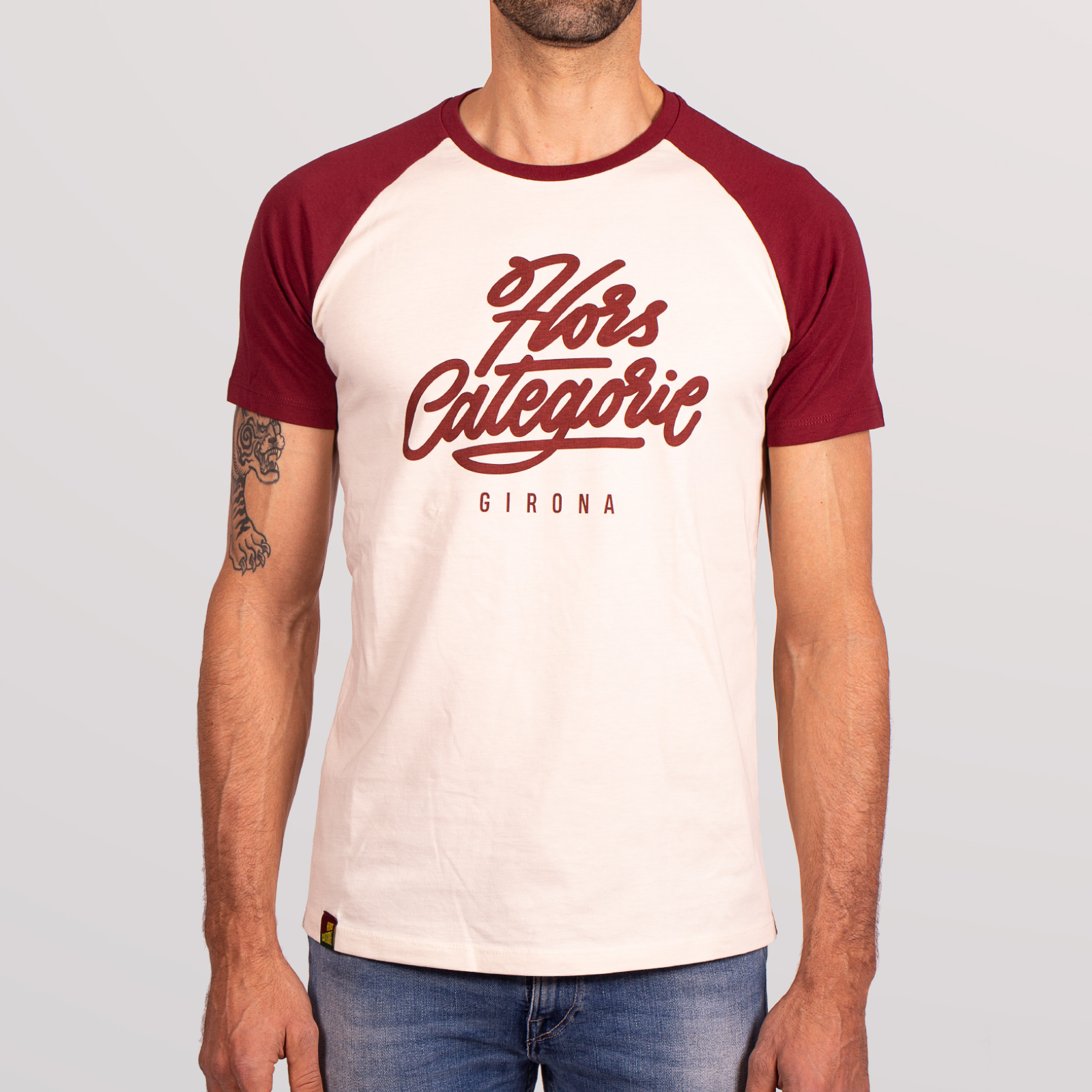 Camiseta Baseball escudo granate